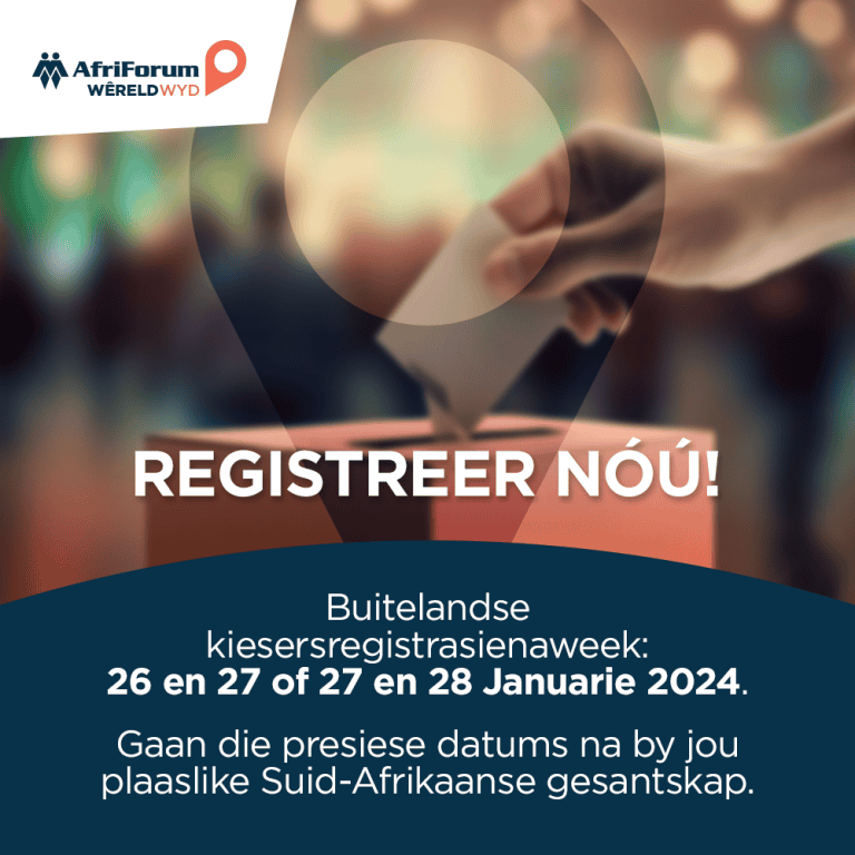 Buitelandse kiesersregistrasienaweek: 26 en 27 of 27 en 28 Januarie 2024