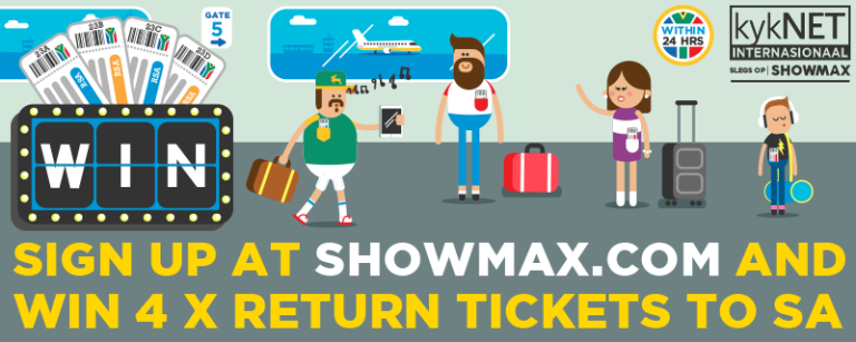 Win four return tickets to South Africa with kykNET International on ShowMax