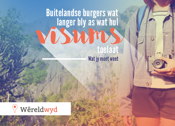 Buitelandse burgers wat langer bly as wat hul visums toelaat