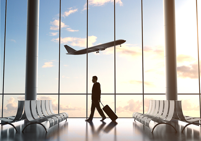 businessman in airport