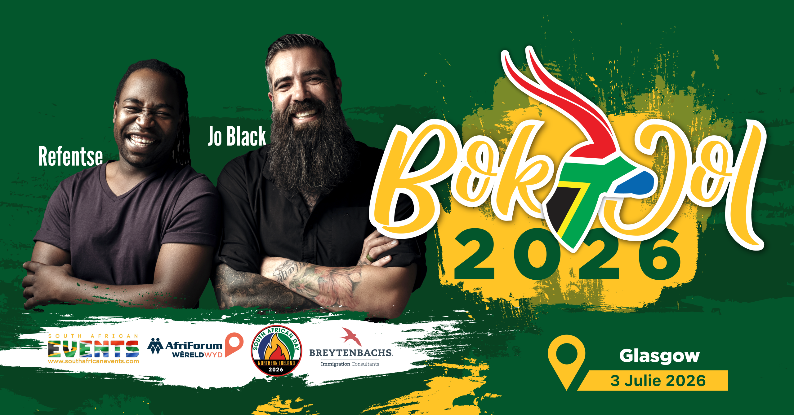 Bokjol 2026 maak geskiedenis met eerste vertoning in Glasgow